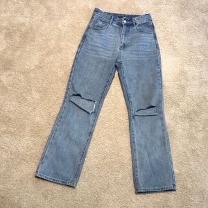 Distressed Flare Fashion Nova Jeans